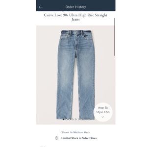 Curve love 90’s ultra high rise straight jean